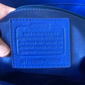 Blue coach purse and wallet